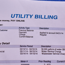 Example of a utility bill